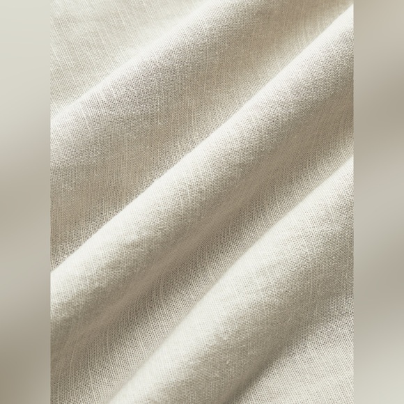 Commense cream tan Cotton & Linen Pleated Cutout Long Dress - Picture 5 of 6